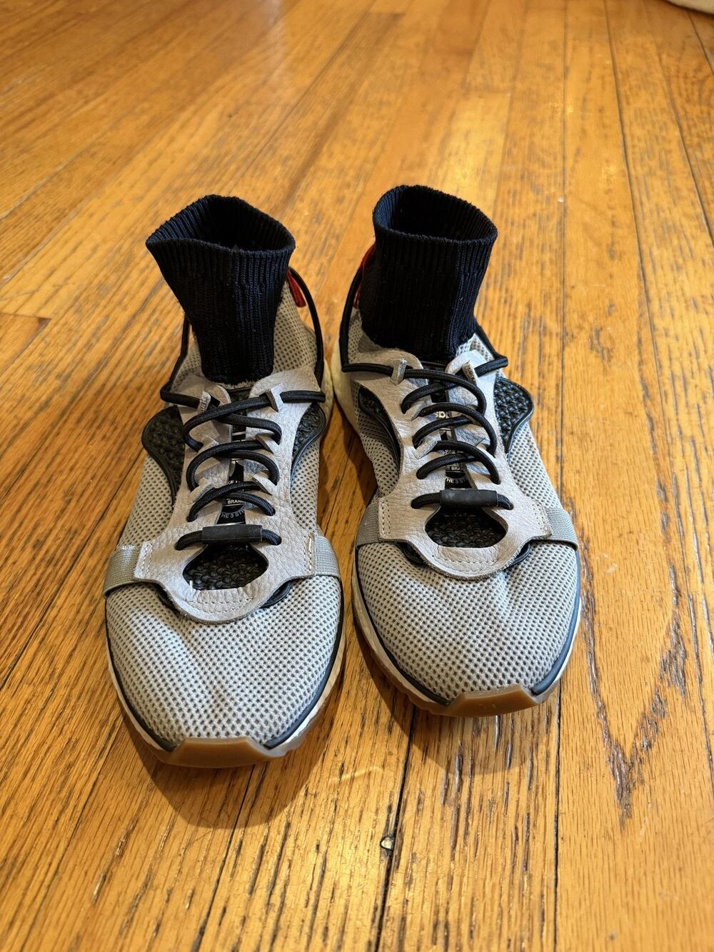 Adidas Alexander Wang Shoes Mens Size 7 Gray Black Sock Collar Boost Trainers